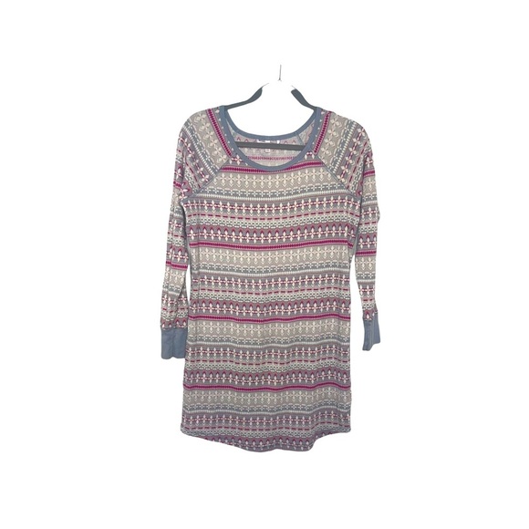 VICTORIA’S SECRET Fairisle Thermal Nightgown Pajamas M - Picture 1 of 7